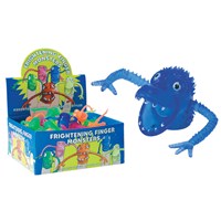 Finger puppet monsters in assorted colours.  Display box of 72.  Age 3+.