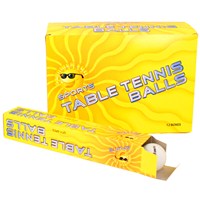 Tube of 6 table tennis balls in a dislay box of 12  tubes.