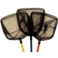 115cm long fishing net with large square head.  Assorted colours.