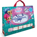 Shimmer & Shine Stamp Splash. Includes 1 water  felt-tip  pen, 1 magic water pad, 5 wood and rubber stamps.  Age 3+