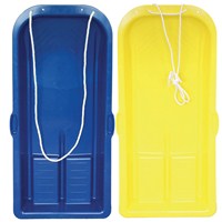 90cm plastic sledge with pull rope.  Colours may  vary.