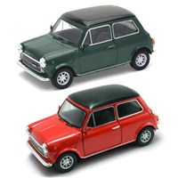 Mini Cooper 1300 Die Cast Classic Car with pull  back and go feature. 2 assorted Age 3+