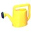 Assorted coloured 16cm plastic watering can with  flower shaped spout.