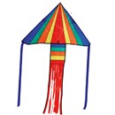 Brookite Rainbow Delta Kite is made from spinnaker nylon with fibreglass struts. Single line with 1 handle. For use in a light-moderate breeze (Bf 2-4). Dimensions (H) 72cm x  (W) 56cm. Recommended Age 3+