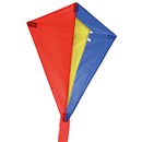 Classic single line cutter kite made from  spinnaker nylon with fibreglass spars.  60 x 46cm.  Recommended age 3+.  Assorted colours.