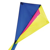 Classic single line cutter kite made from  spinnaker nylon with fibreglass spars.  72 x 56cm.  Recommended age 3+.  Assorted colours.