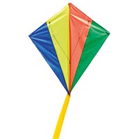 The Stuntmaster can be flown as a single or dual  line stunt kite.  Easy to fly and manoeuvre and  great for learning the art of two line kite  flying. Made from spinnaker nylon with fibreglass  spars.  93 x 84cm.  Recommended age 3+.  Assorted  colours.