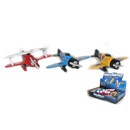 16cm long classic style diecast metal plane with  spinning propeller and pull back and go action.  Wingspan 15.5cm.  3 assorted.  6 per DBX.  Age 3+.