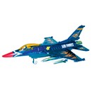 19cm diecast jet with pull back and go action  wheels and air force detail.  Age 3+.