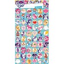 10cm x 20cm Sheet of Stickers with characters from My Little Pony including Rainbow Dash, Applejack and Twighlight Sparkle. Great for pplying to school books, craft projects and much much more. Age 3+