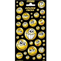 10cm x 20cm Sheet of emoji style gold Stickers. Great for applying to school books, craft projects and much much more. Age 3+