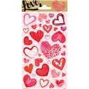 10cm x 20cm Sheet of shimmering heart Stickers. Great for applying to school books, craft projects and much much more. Age 3+
