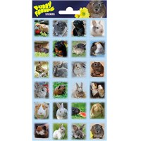 10cm x 20cm Sheet of Furry Friend Stickers including rabiits and gerbils. Great for applying to school books, craft projects and much much more. Age 3+