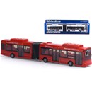 1:48 Scale diecast metal and plastic bendy bus  with free wheel action, opening doors and working  central joint system.  Length 39cm.  3 Assorted  colours.  Age 3+.