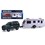 1:32 Scale car with detachable towing caravan.  Free wheel action, detailed features and opening  caravan door.  Diecast metal and plastic parts.  4  Assorted.  Age 3+.