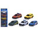 1:48 Scale free wheeling cars.  Diecast metal and  plastic parts.  Age 3+.