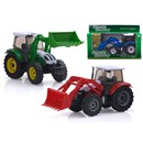 1:32 Scale tractor with moving scoop, opening  bonnet, detailed features and free wheel action.  Length 19cm.  Diecast metal and plastic parts.  3 Assorted colours.  Age 3+.