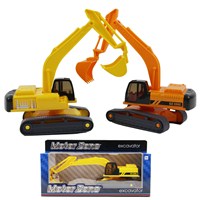 Highly detailed excavator with moving crane and  scoop.  Freewheel action.  Two assorted colours.  Age 3+.