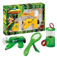 Nature study and observaton kit includes 3-way  Triple Bug Viewer, Zoomscope microscope and double  magnifying Megalens.  Recommended age 6+.  Assorted colours.