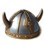 Metallic plastic helmet with gold detail and  horns.  Age 3+.