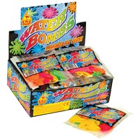 Bag of 15 neon water bombs.  Display box of 72.  Age 3+.