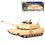 1:18 scale combat tank and 3 articulated military  figures, includes barricade and accessories.  Length 39cm (not incl. gun).