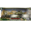 40cm tank with working tracks, moving guns  and turret.  Includes 3 fully articulated action  figures and accessories.  1:18 scale.  Age 3+.