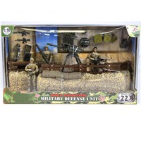 1:18 Scale playset with 3 fully articulated  figures, stone wall defences and accessories.  Age  3+.