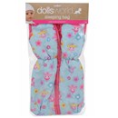 Deluxe padded dolls sleeping bag with zip,  suitable for dolls up to 46cm (18"). Age 3+.
