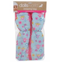 Deluxe padded dolls sleeping bag with zip,  suitable for dolls up to 46cm (18"). Age 3+.