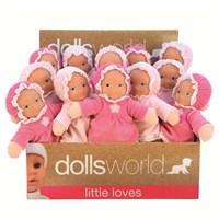 25cm (10") soft bodied baby for new born babies.  Display box of 12.  Suitable from birth.