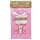 Deluxe Changing Set for your doll. Great to  encourage role play. Includes nappies, changing  mat and much more. Suitable for dolls upto 46cm (18") tall.  Age 3+