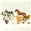 Pack of plastic farm animals contains 6 small  animals and 6 large animals.  In polybag with  header card.  Age 3+.