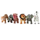 Soft, squeezy wild animals with baby features.  Approx 10cm long.  Contains 6 pcs.  Age 18m+.