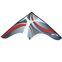Brookite Harvey D. Dual Line Kite made from polyester ripstop with fibreglass struts. Dual line with 2 handles. For use in a light-fresh breeze (Bf 2-5). Dimensions (H) 65cm x  (W) 130cm. Recommended Age 8+