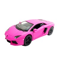 Lamborghini Aventador with opening doors and pull back and go action. Pink only in display box of 12.  Age 3+.