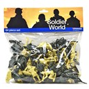 64 assorted Soldier figurines ready to use for roleplay. Assortment of sizes. Age 3+