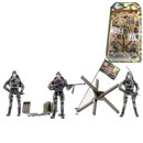 3 Marine figures dressed in uniform with 22 articulated points. Includes various accessories such as  guns, backpacks, missiles and much more  Height 9.5cm. 1:18 scale.  Age 3+.