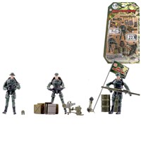 3 Ranger figures dressed in uniform with 22 articulated points. Includes various accessories such as telescopes, binoculars, guns and much more  Height 9.5cm. 1:18 scale.  Age 3+.