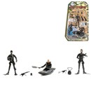 3 Navy Seal figures dressed in uniform with 22 articulated points. Includes various accessories such as canoe, flippers, daggers and much more  Height 9.5cm. 1:18 scale.  Age 3+.