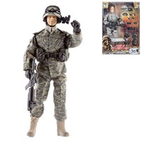 Detailed military action figure dressed in full uniform with over 30 articulated points. Includes a variety of accessories such as goggles, guns, grenades and much more. Height 30.5cm.  1:6 scale  Age 3+.
