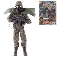 Detailed military action figure dressed in full uniform with over 30 articulated points. Includes a variety of accessories such as grenade, mask,  guns and much more. Height 30.5cm.  1:6 scale  Age 3+.