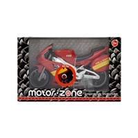 1:12 Scale Fire emergency  motorbike with siren  sounds.  18cm length free wheeling with moving  parts.  Boxed with 'Try Me' function.  Diecast  metal and plastic parts.  Age 3+.