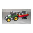 1:32 Scale free wheeling tractor with opening  bonnet and detachable urn trailer.  Diecast metal and  plastic parts.  Length 28cm. Age 3+.