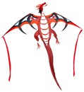 NEW FOR 2020! Brookite Fire Dragon single line fun kite, made from ripstop polyester. 155 x 140cm. Ages 3+